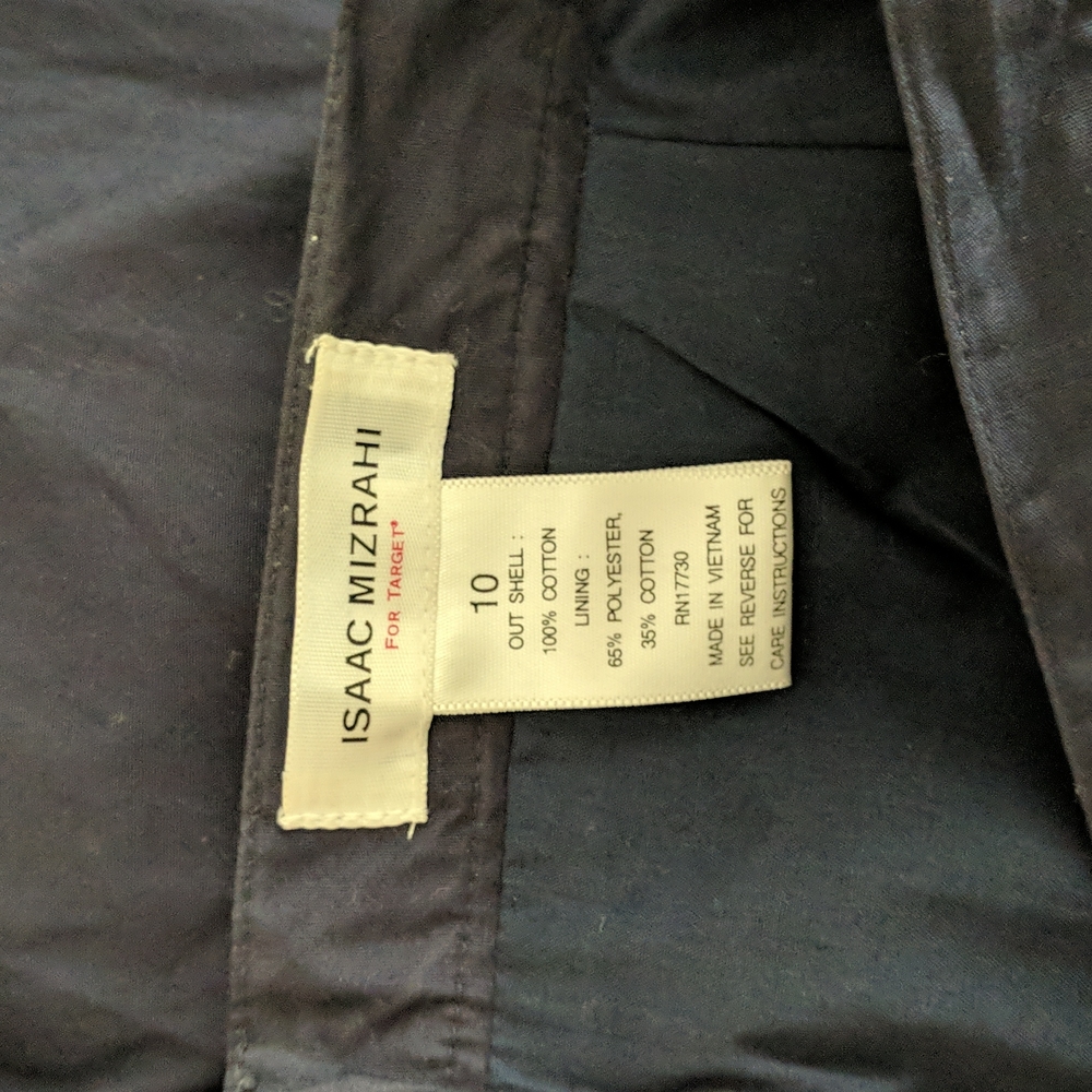 Woman's size 10 cotton Navy Blue pleated skirt